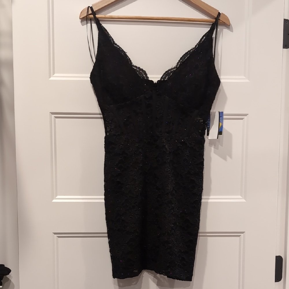 Black Lace Corset Dress